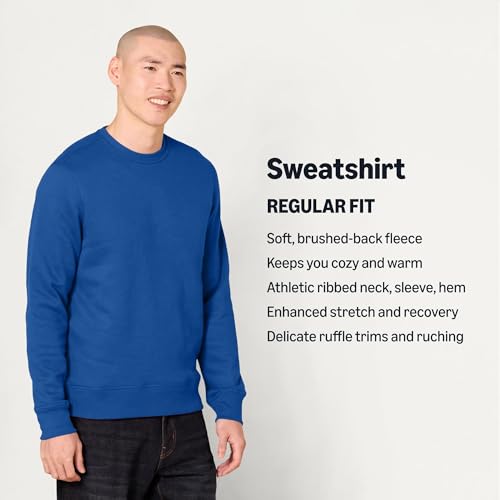 Image of Amazon Essentials Men's Crewneck Fleece Sweatshirt with Ribbing (Available in Big & Tall)