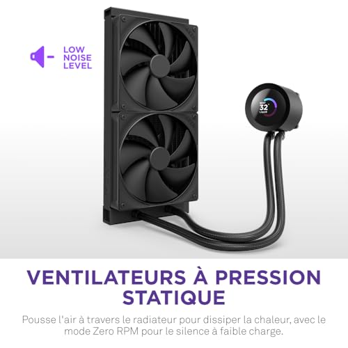 Image of NZXT Kraken Plus 280 - AIO CPU Liquid Cooler - 280mm Radiator - 2 x F140P Fans - Customizable 1.54 inch Square LCD - AMD AM5, AM4 - Intel LGA 1851 /1700, 1200 /115X - Black