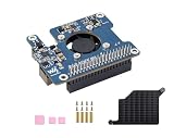 Power Over Ethernet HAT PoE HAT with Metal Heatsink for Raspberry Pi 5, Onboard Cooling Fan, Supports 802.3af/at Network, 12V and 5V Power Outputs Easy for More Peripherals