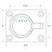 Seachoice 36681 Chrome-Plated Cast Brass Square Flush Hatch Ring Pull, 1-7/8