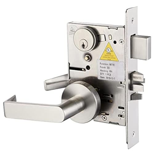 SUMBIN Commercial Heavy Duty Mortise Lock Handle Set for Entrance/Office Front Door F20