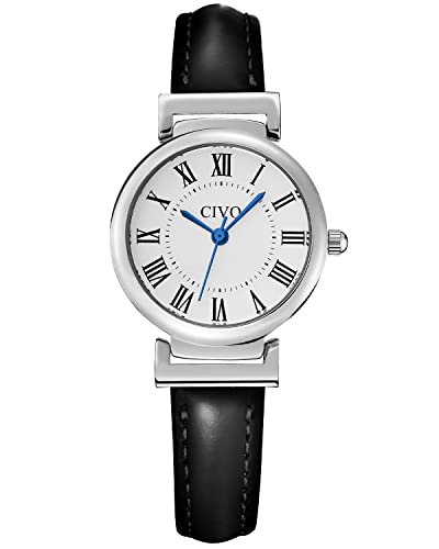 CIVO Relojes Mujer Negro Clásico Números Romanos Minimalista Cuarzo Relojes de Pulsera Mujer Impermeable Analógico Cuarzo Reloj para Mujer Vestir Regalo Negocios Cover
