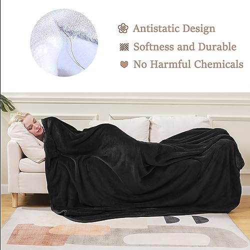 HOZY Baby/Adult Fleece Blanket, 220 x 240 cm, Soft and Warm, Microfiber Polyester, Bedspread, Sofa Throw, Velvet Effect - Image 3