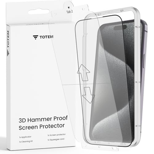 Image of Totem 3d hammer Proof Screen Protector (iPhone 15 Pro, Clear)