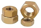 LTGJJ Schraubenmutter Mehrzweck 1/5 / 10 stücke Sechseck Messing Muttern Abgaskrümmer Feststoff für Bolzen und Schrauben Kupfer für Schrauben (Size : M22 (1PCS))