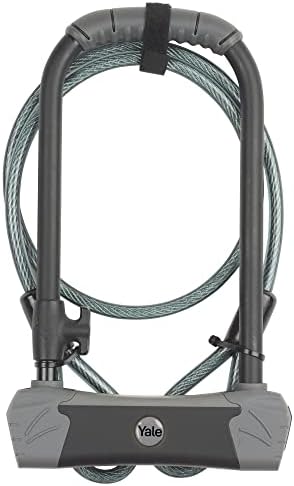 Yale YUL3C/14/230/1 Maximum Defendor U Bike Lock with Cable (Sold Secure Gold), Black