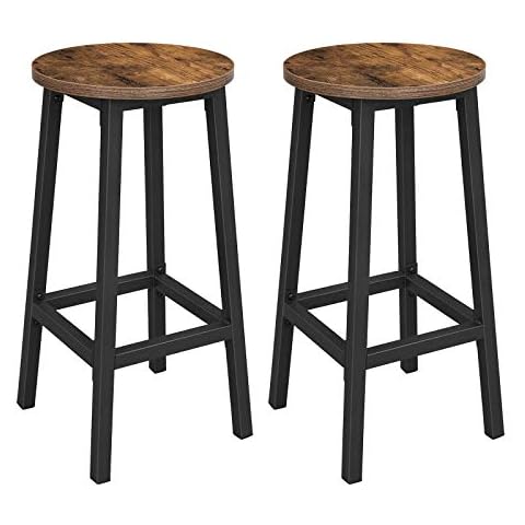 VASAGLE Rustic Bar Stool Set of 2 Cover
