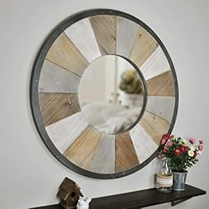 FirsTime Co Brown Adler Mirror Large Vintage Decor for Bedroom and Bathroom Vanity Wood Farmhouse 315 inches