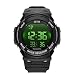 Men's Digital Watch, PALADA Outdoor Sports Watch Multifunction Military Waterproof Watch Simple Army Watch with Dual Time and LED Backlight-Black