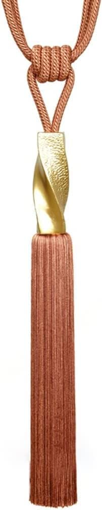 Sobriety Decorative Curtain Hanging 2 Pcs Mini Metal Cap Tassel Curtain Decoration Accessories Fashionable Curtains Tiebacks Practicality (Color : Orange)