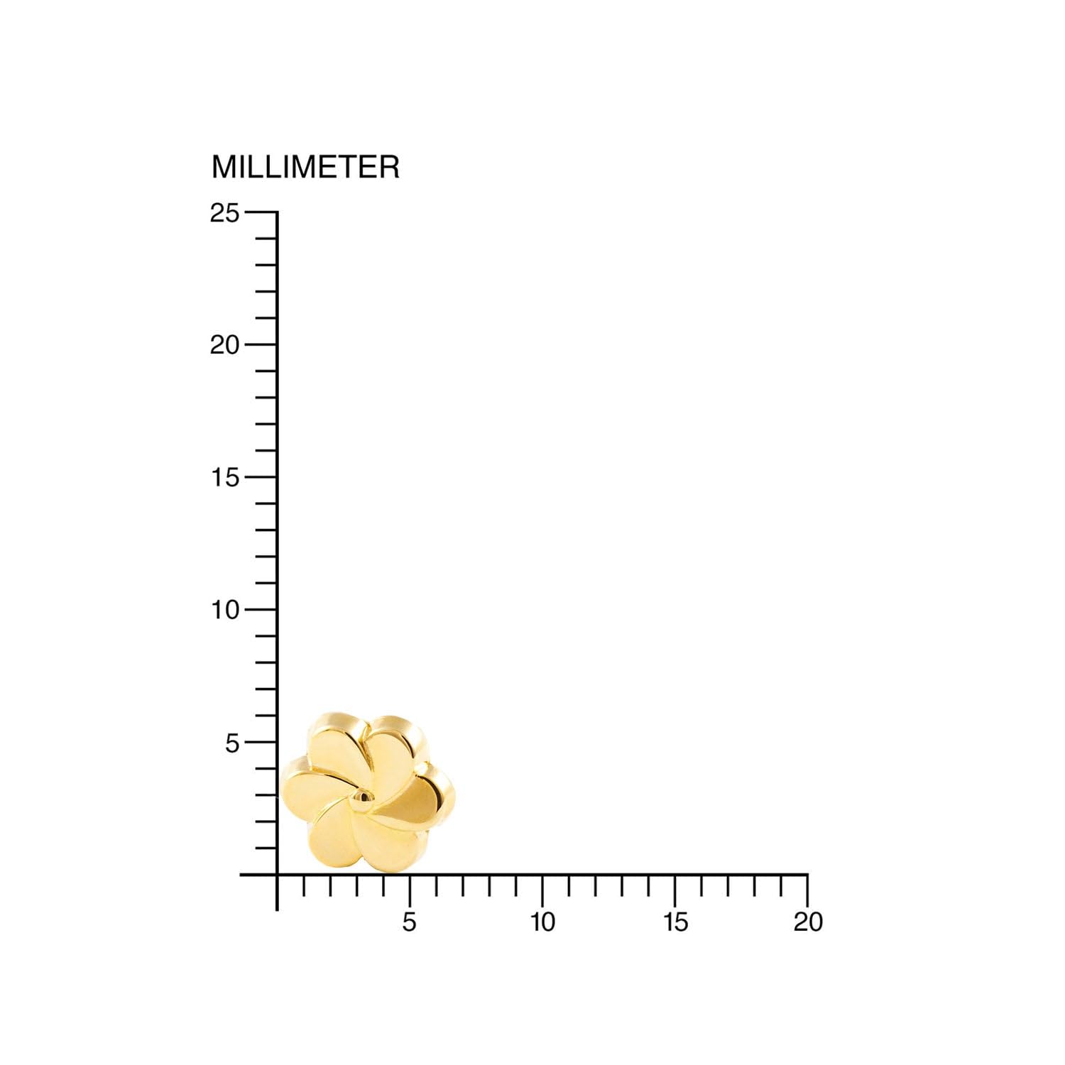Damen & Kinder Blumen Ohrstecker - Gelbgold 18 Karat (750) - Geschenkbox - Garantiezertifikat