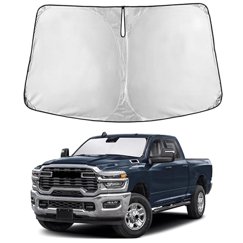 Image of EcoNour Windshield Sunshade Compatible for Dodge Ram 1500 2011-2016 2017 2018, Sun Visor for Front Windshield & Window Sun Shade Cover, UV Heat Blocker & Protector, Car Accessories