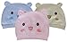 NovelTdesign Pack of 3 Newborn Hats with Cute Animal Pattern, Hospital Hat Knit Beanie Perfect to Protect and Keep Warm and Confortable Your Newborn, Great Gift for a Baby Shower