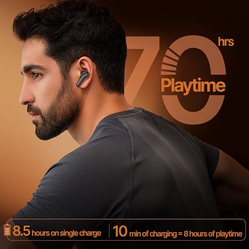 Image of Mivi DuoPods Roar (New Launch) 13mm AAC Audio Tech | AI-ENC | Dual Mic | 5.3 Bluetooth Ear Buds | 70Hrs Battery | Fast Charge | IPX4 | Low Latency | Gaming Earbuds