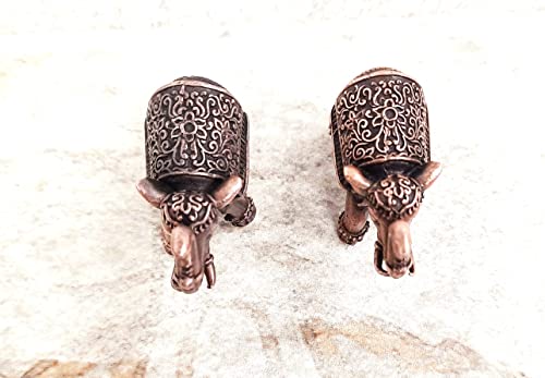 Image of Copper Standing Elephant Idol 1.4 in | 125g
