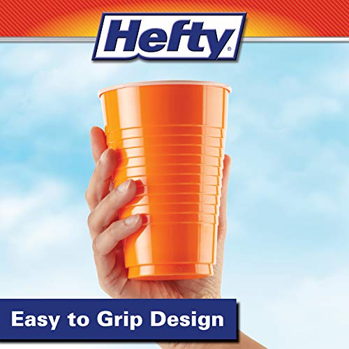 Image of Hefty Plastic Cups, 16 Ounce, Disposable | 100 Count | Pack of 2 | Party | Assorted