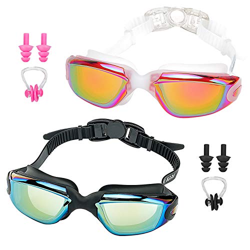 NATEE 2pcs Occhiali da Nuoto, Occhiali da Piscina