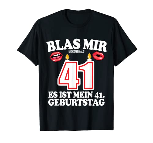 Hombre Me sopla las velas de 41 cumpleaños hombre divertido divertido Camiseta
