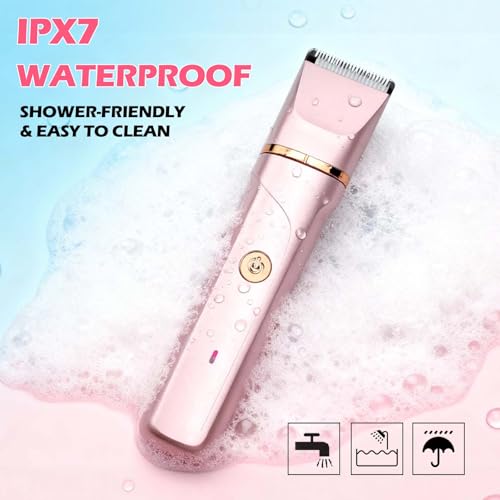 Bikini Trimmer for Women 2-in-1 Electric Razors for Women with Body & Facial Heads, Rechar - image 6