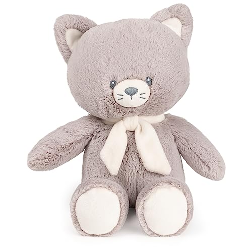 Image of GUND Baby Sustainable Kitten Plush, Stuffed Animal Made from 100% Recycled Materials, Spring Decor for Babies and Newborns, Gray/Cream, 13”