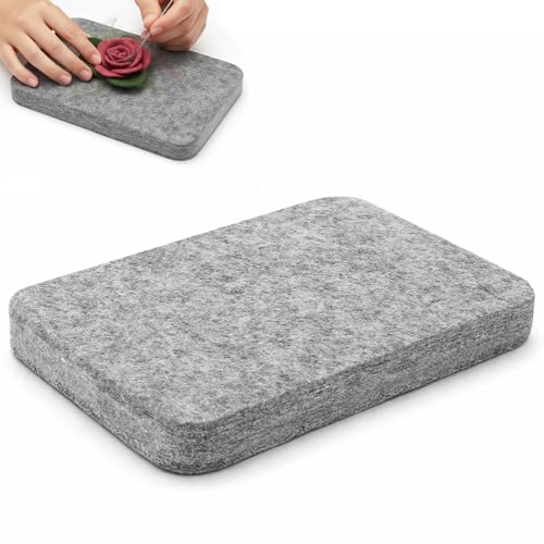 Needle Felting Pad Natural Wool Needled Felting Pad 6.14.1 in Grey Sponge Pads Thick and Firm for Any Wool Supplies Beginners Crochet Knitting Projects Kit Tool