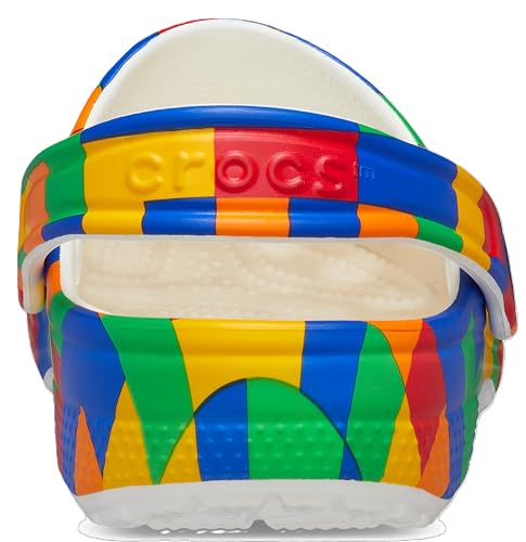 Image of Crocs Unisex-Child Classic Graphic Clog, Digi Block /Multi, 3 Little Kid