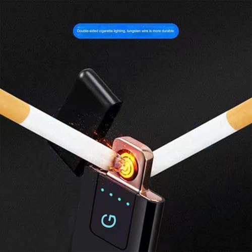 Encendedor recargable USB rojo ultra delgado portátil miniatura 6