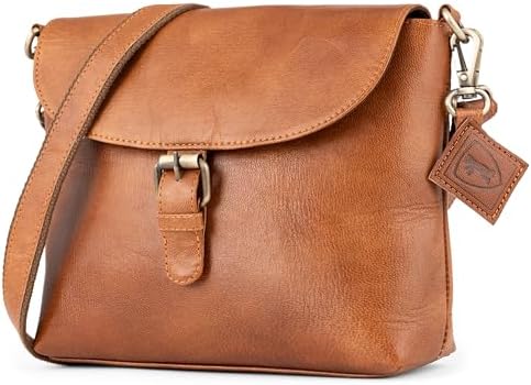 BERLINER BAGS Vintage Genuine Leather Shoulder Bag Catalina, Hand...