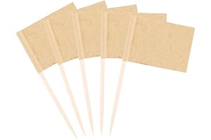 100 Pieces Blank Toothpick Flags Cheese Markers Food Labels for Party Buffet