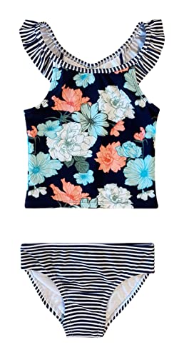 Image of Dreamwave 4 Piece Swimsuit Set: Coverup Bikini Top Tankini Top Bottom Green Floral