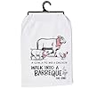 Primitives by Kathy A Barbeque Kitchen Towel Black and White