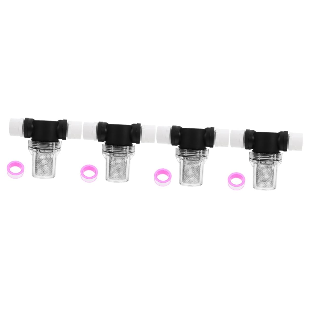 OUNONA 4 Pièces Filtre À Eau Filtres Purificateur D'Eau Filtre De Pipeline Système De Filtration D'Eau Purificateur D'Irrigation De Jardin Adoucisseur D'Eau Pour L'Eau Dure Filtre De
