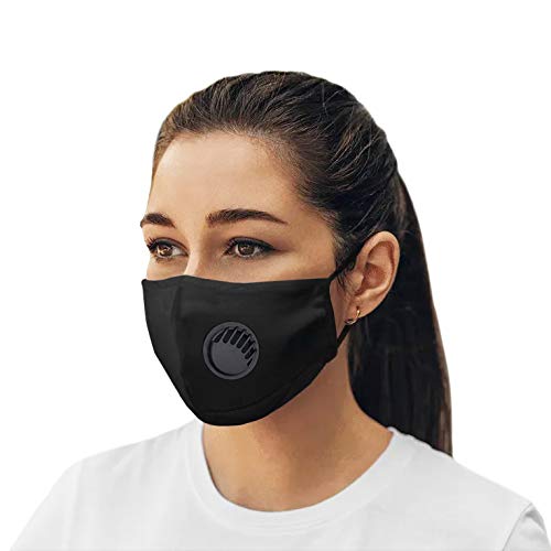 Image of VRITRAZ Print Reusable Washable PM 2.5 Anti Pollution Activated Carbon Dust Face Mask with Breathing Valve