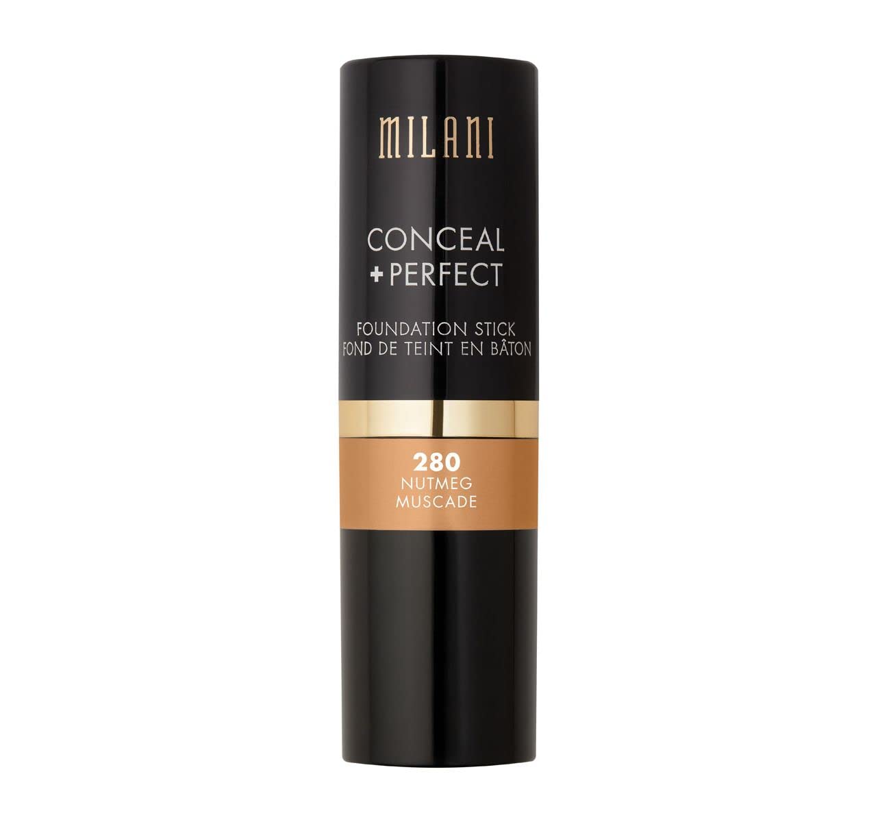Milani Conceal + Perfect Foundation Stick - Nutmeg (0.46 Ounce) Vegan, Cruelty-Free Cream Foundation - Cover Under-Eye Circles, Blemishes & Skin Discoloration for a Flawless Finish