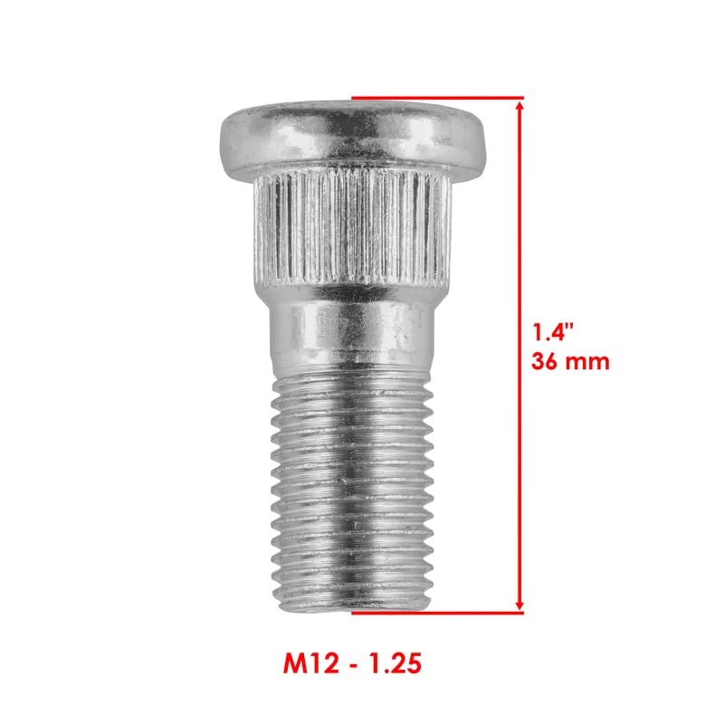 #US Replacement Parts 8 Front Or Rear Wheel Hub Drum Stud Bolt for Kawasaki for Mule 3020 KAF620 F 2001-02 (diep#1725-10591)