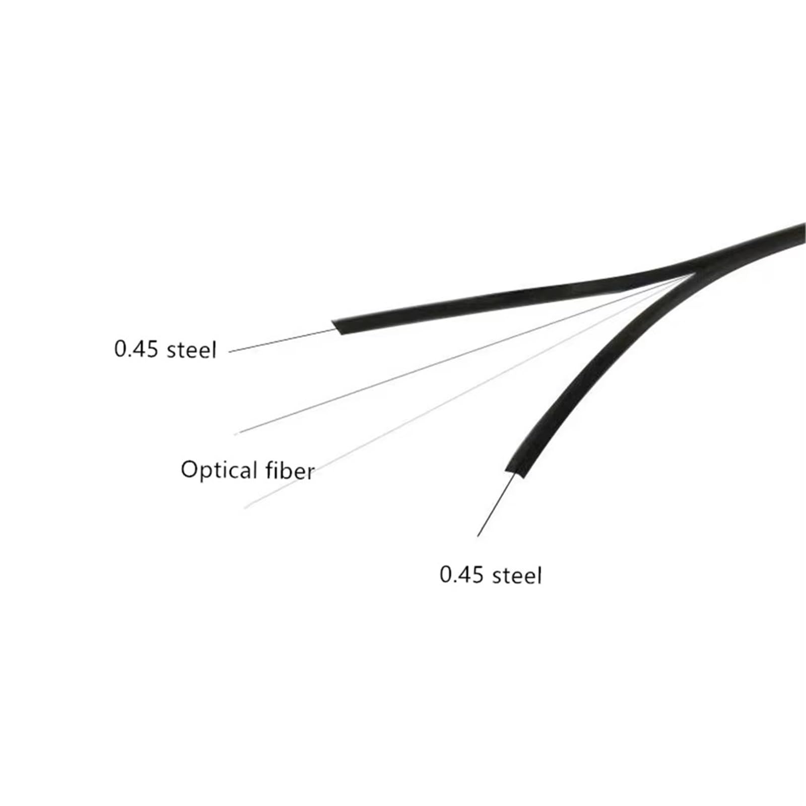 Cavo in fibra ottica FTTH Drop G652D monomodale LC-LC da 10 m a 500 m, 2 core e 2 acciai, for interni, cavo jumper da 100 m a 150 m(100m white)