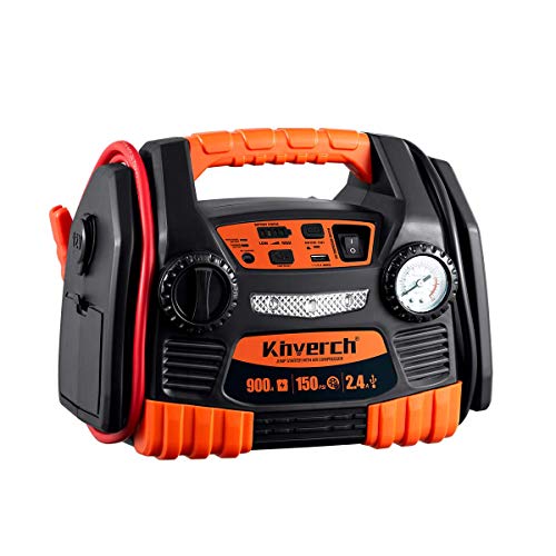 Kinverch Jump Starter 900 Peak 9Ah Portable Car Jump Starter With Air Compressor/Tire Inflator &Usb Port/12V Power Ports #TOP8