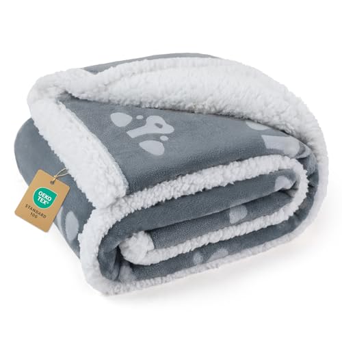 Image of Luciphia Waterproof Dog Blanket Reversible Sherpa Fleece for Small Dogs Cat