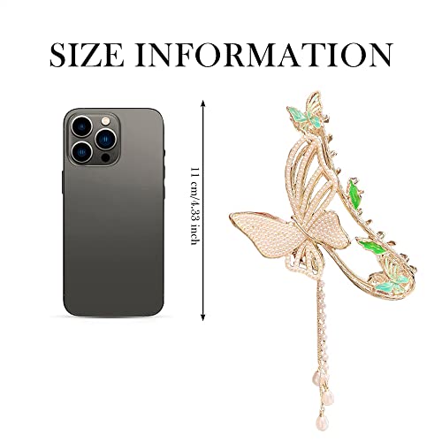 2Pcs Butterfly Hair Claw Clips Large Non Slip Strong Metal Butterfly Hair Clips Muticolor Hold Hair Jaw Clips Acetate Hair Claws Big Butterfly Clips For Women Cute Hair Clips Headwear Gifts #TOP1