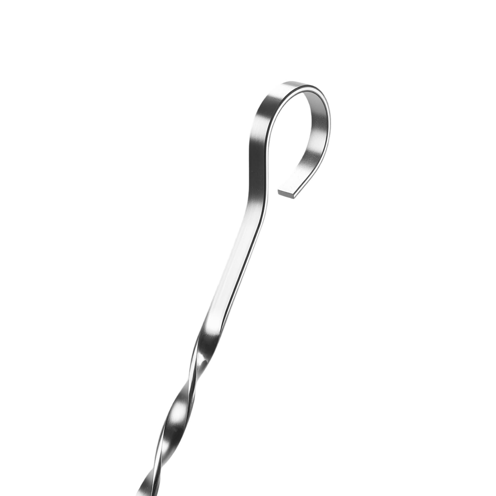 SINJEUN Set di 20 spiedini per barbecue in acciaio inox, 40 cm, spessore 0,7 cm, con design a spirale, per barbecue e cucina all'aperto