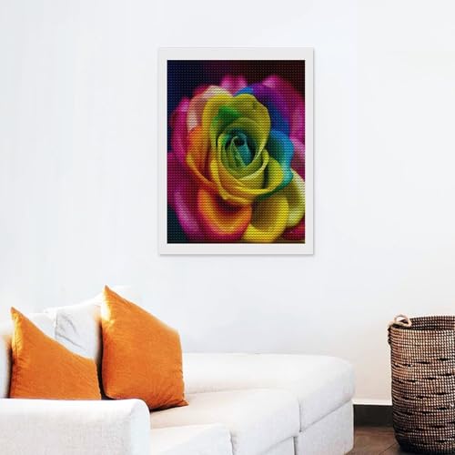 Pintura de puntos de diamante VstaDank, kit completo de cuadros de flores para hacer tú mismo 7