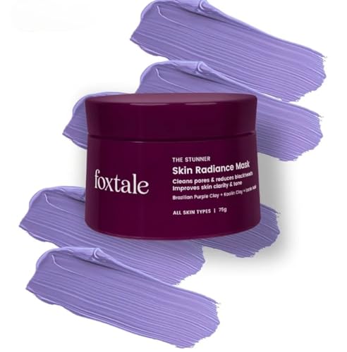 Image of Nsmb fox tale original De-Tan Face Mask for Glowing Skin| Clay Mask with Lactic Acid for Tan Removal, Reduction in Blackheads, Instant Brightening| New-Age Ubtan Face Pack for All Skin Types | Men & Women- 75g
