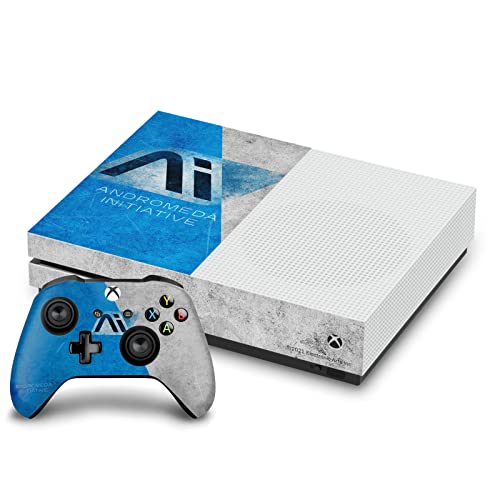 Skin Xbox One S autocollant console et manette aux graphiques d'Andromède par Head Case Designs