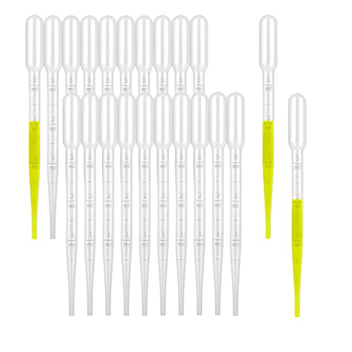 moveland 150PCS 3ML Plastic Transfer Pipettes, Disposable Dropper for Lab, DIY Art