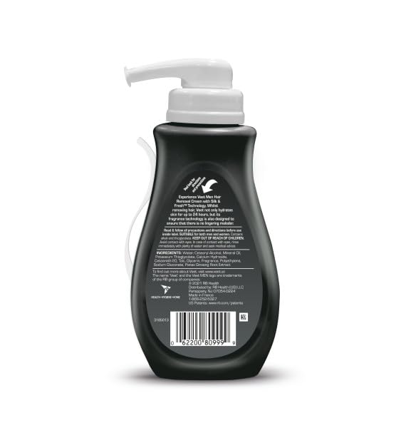 Miniatura 2 de Veet Crema depilatoria para hombres para pieles sensibles, 13.5 onzas líquidas, aspecto limpio de acción rápida sin dolor de larga duración, crema