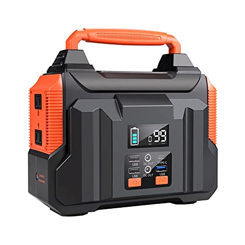 Power Station - Generador solar portátil con batería de litio de 222 Wh, carga rápida USB, respaldo de emergencia para el hogar, camping, viajes