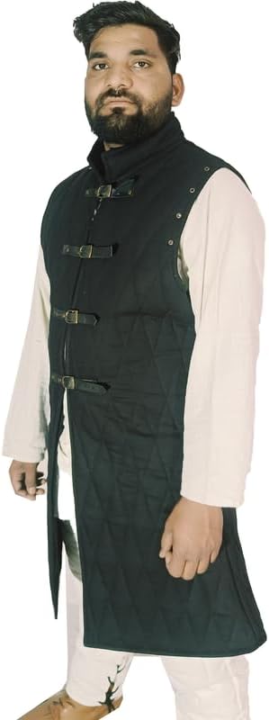 Miniatura 4 de THE MEDIEVALS Gambeson Abrigo acolchado grueso Aketon Chaqueta Armadura Tela de algodón