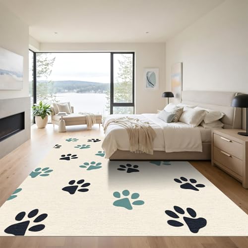 Tapete decorativo plano 5x7 negro antideslizante lavable miniatura 3