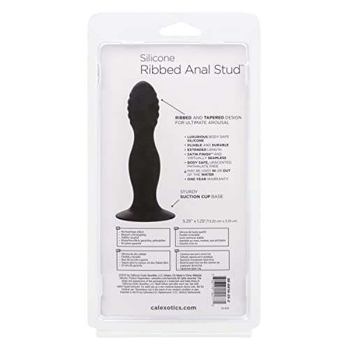 Ribbed Anal Stud stimulation progressive avec surface côtelée et base sûre - 2