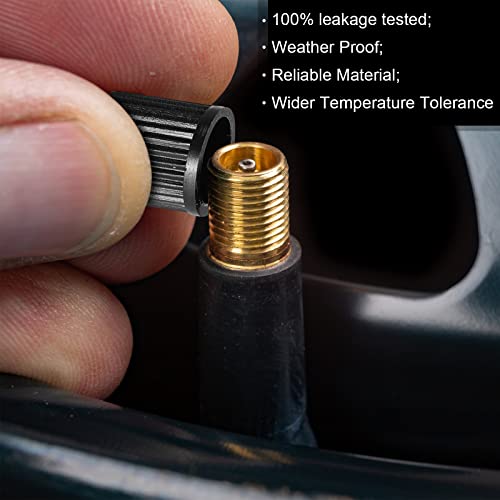 Image of Tallew 150 Pieces TR413 Tire Valve Stems, Rubber Snap-in Tubeless, Black